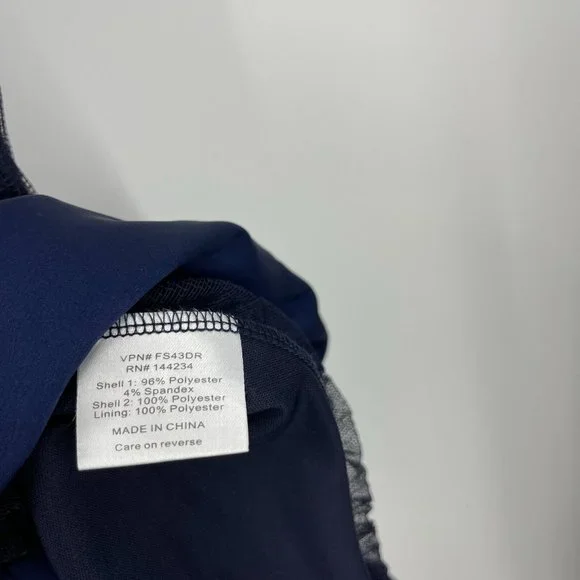 NWOT - foxiedox Navy Sheer Striped Midi Dress - Picture 7 of 8